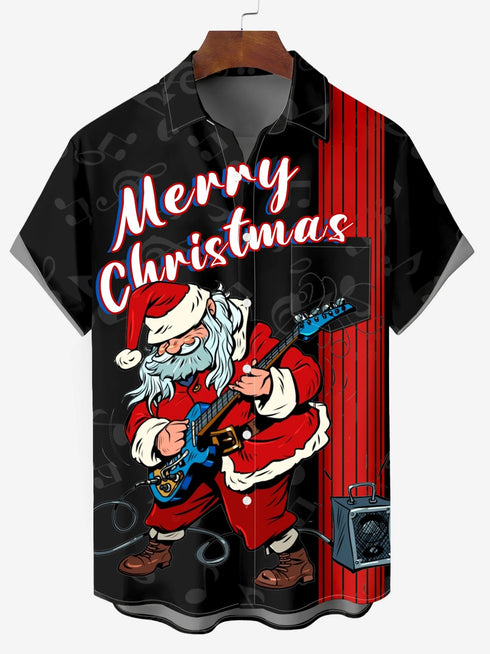 Men's Christmas Funny Graphic Short Sleeve Hawaiian Shirt